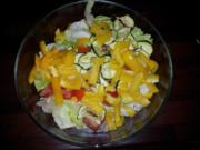 Salat mit Putenfleisch, Pfirsich und Ingwer - Rezept