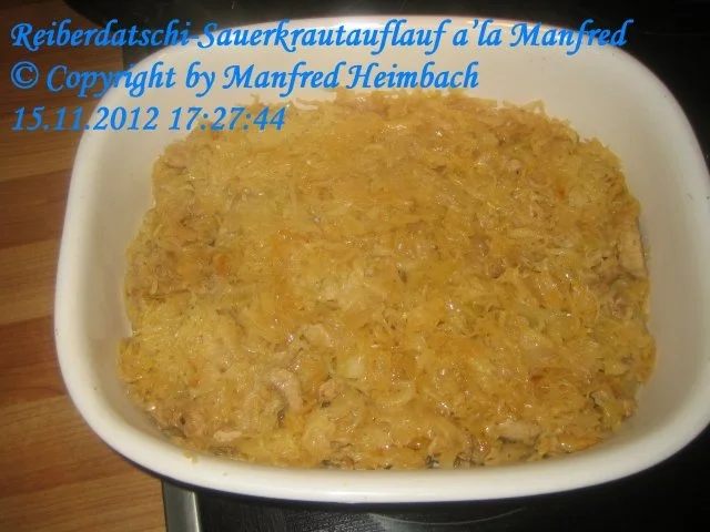 Auflauf – Reiberdatschi-Sauerkrautauflauf a’la Manfred - Rezept - Bild Nr. 5