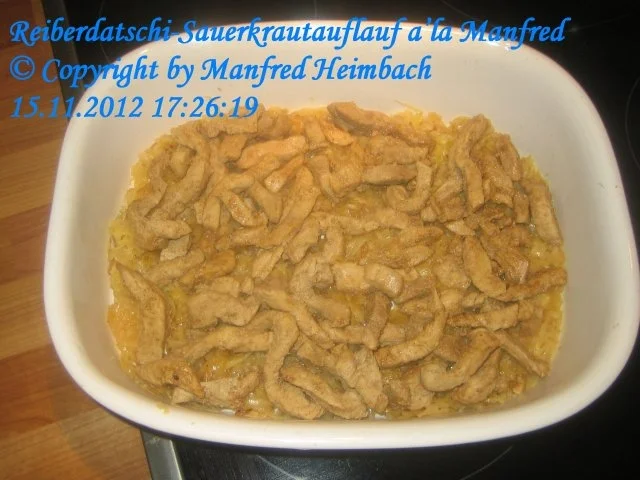 Auflauf – Reiberdatschi-Sauerkrautauflauf a’la Manfred - Rezept - Bild Nr. 6