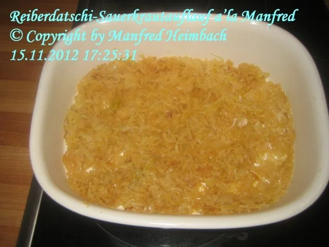 Auflauf – Reiberdatschi-Sauerkrautauflauf a’la Manfred - Rezept - Bild Nr. 7