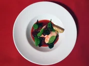 Topfencrème mit Pflaumenkompott und Cantuccini - Rezept