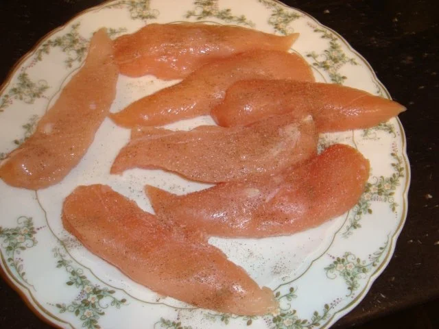 Rezept: Hähnchenfilet im Speckmantel mit Champignon-Sahnesauce Bild Nr. 5 Hähnchenfilet im Speckmantel mit Champignon-Sahnesauce - Rezept - Bild Nr. 5