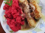 Rote Bete Stampf mit Bratwurst - Rezept