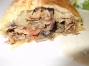 Gefüllte Blätterteigrolle Dieter´s Art - Rezept