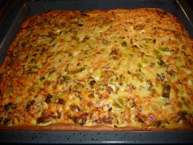 Lauch-Hack-Kuchen - Rezept