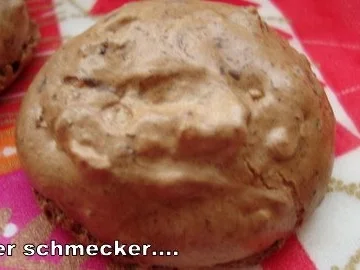 Schoko-Kaffee Küsse mit Mandeln - Rezept