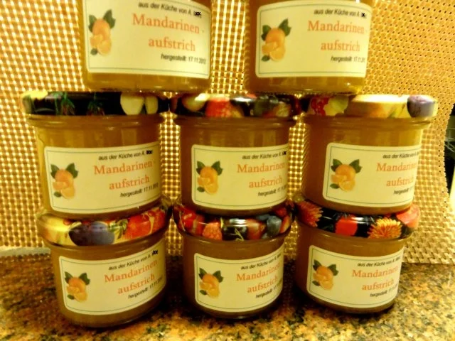 Rezept: M+G: MANDARINEN - AUFSTRICH Bild Nr. 9 M+G: MANDARINEN - AUFSTRICH - Rezept - Bild Nr. 9