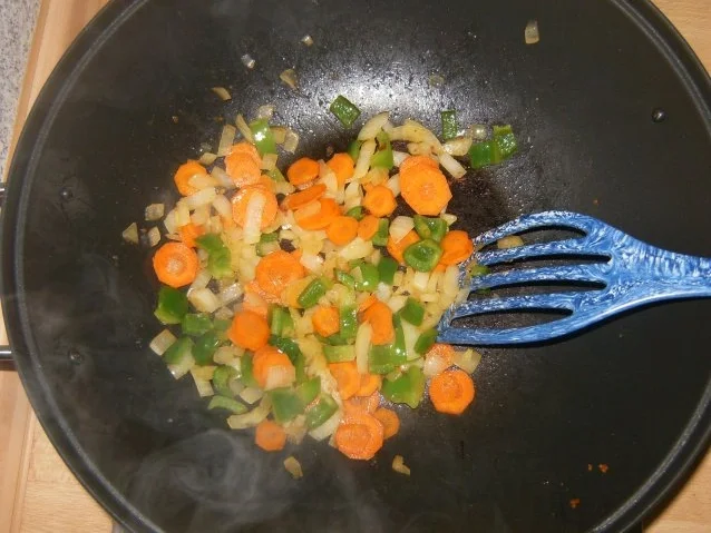 Rezept: Chinakohl-Curry mit Reis und Riesengarnelen Bild Nr. 4 Chinakohl-Curry mit Reis und Riesengarnelen - Rezept - Bild Nr. 4