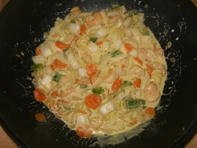 Rezept: Chinakohl-Curry mit Reis und Riesengarnelen Bild Nr. 6 Chinakohl-Curry mit Reis und Riesengarnelen - Rezept - Bild Nr. 6