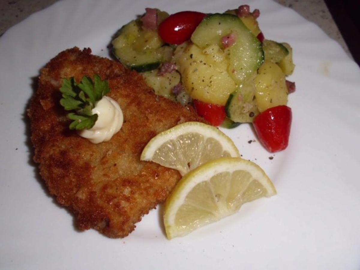 Bilder für Schnitzel mit Kartoffel-Gurkensalat - Rezept