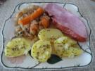 Schwein : Schäufele auf Mandarinen-Sauerkraut mit oder ohne  Kümmelkartoffeln - Rezept