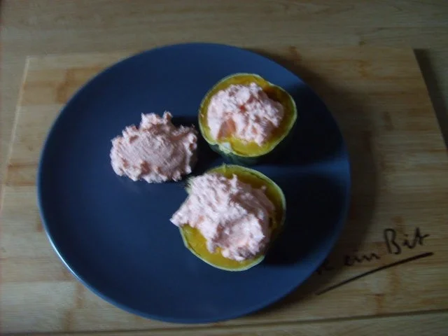 Rolet Kürbis mit Lachsfrischkäse - Rezept