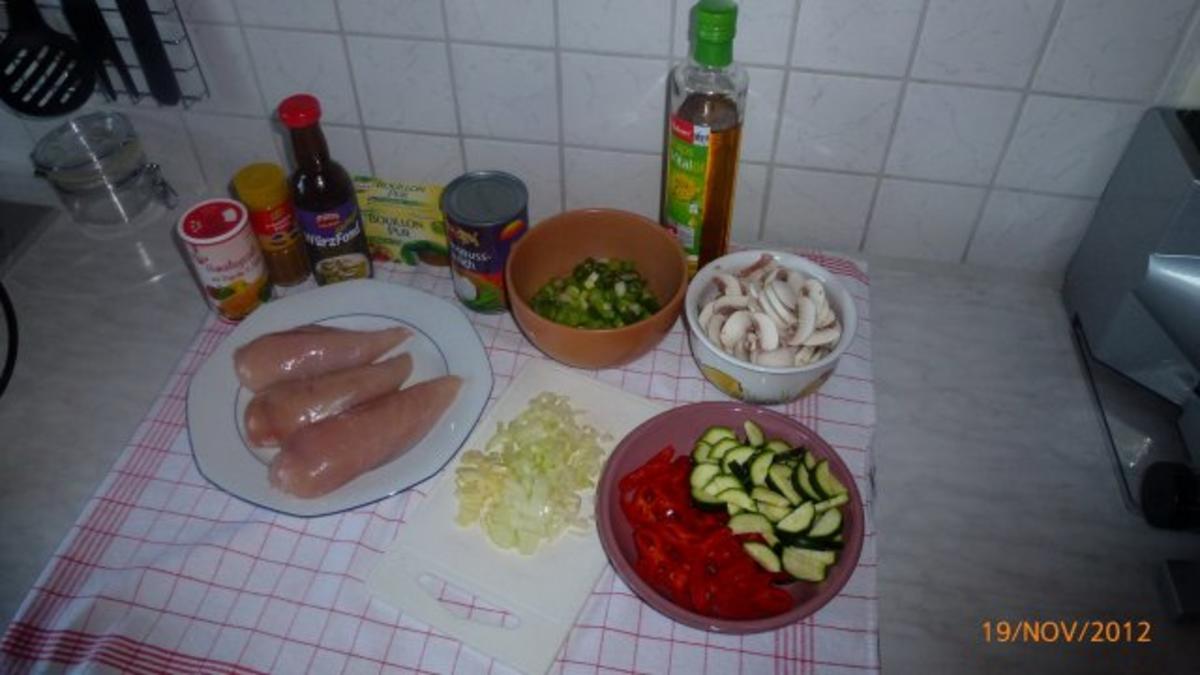 Schnelle Hähnchenbrust mit Gemüse - Rezept