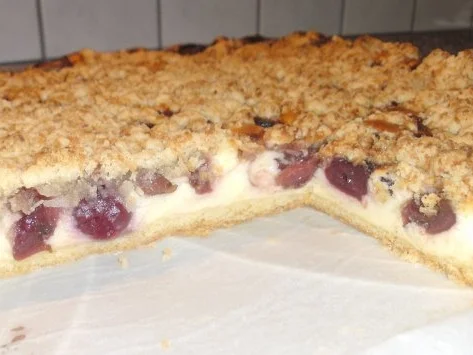 Kirsch-Käsekuchen mit Kokosstreuseln - Rezept - Bild Nr. 3