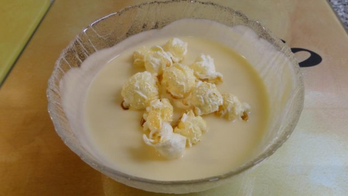 Bilder für Süssmostcreme mit Caramel-Popcorn - Rezept