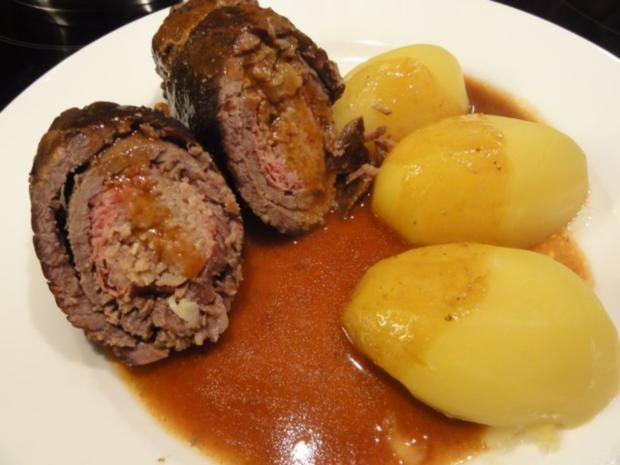 Fleisch: RINDERROULADEN mit Mettfüllung - Rezept - kochbar.de