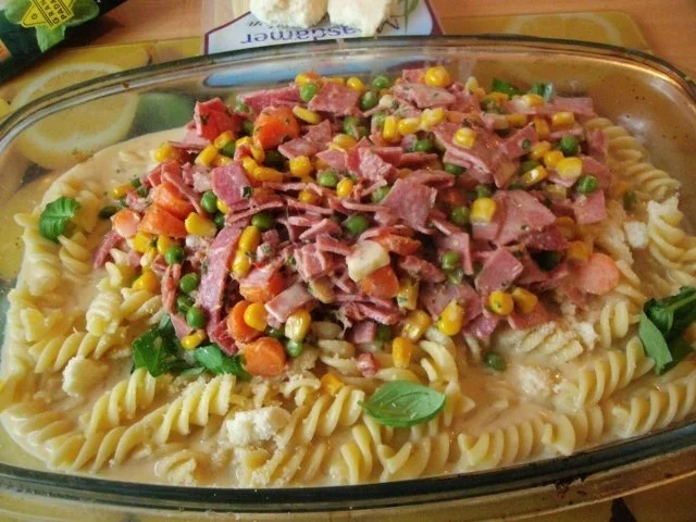 Rezept: Fusilli in 3.Pfefferfrischkäsesauce .....überbacken Bild Nr. 8 Fusilli in 3.Pfefferfrischkäsesauce .....überbacken - Rezept - Bild Nr. 8