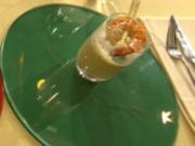 Cappuccino von Curry und Zitronengras mit Garnelenspieß à la Kotaska (Vorspeise) - Rezept