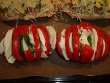 Mozzarella-Tomaten aus dem Ofen; Beilage oder Vorspeise - Rezept