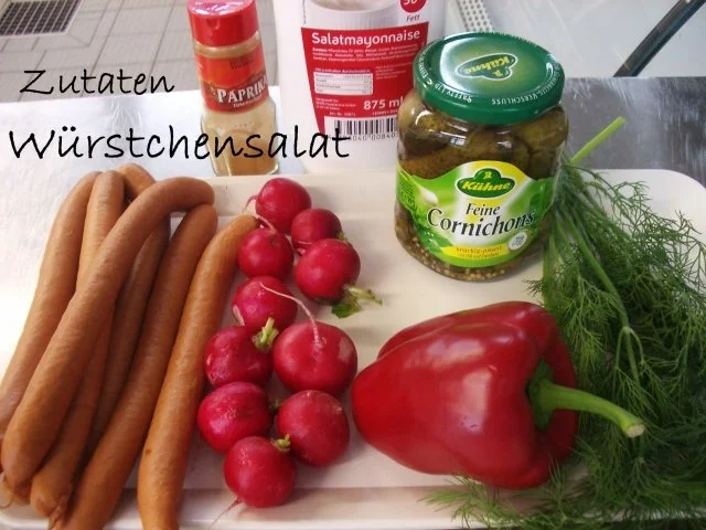 Rezept: Würstchen- Salat Würstchen- Salat - Rezept