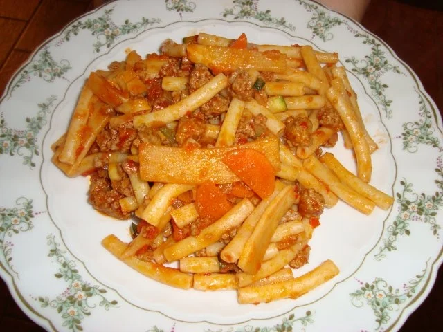 Nudel-Hack-Gemüse-Pfanne - Rezept