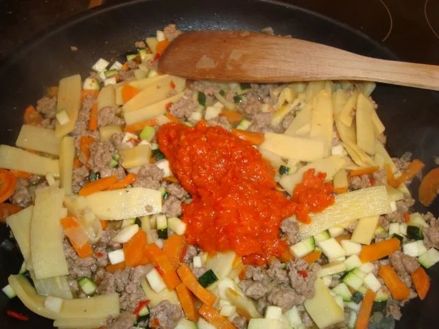 Nudel-Hack-Gemüse-Pfanne - Rezept - Bild Nr. 6