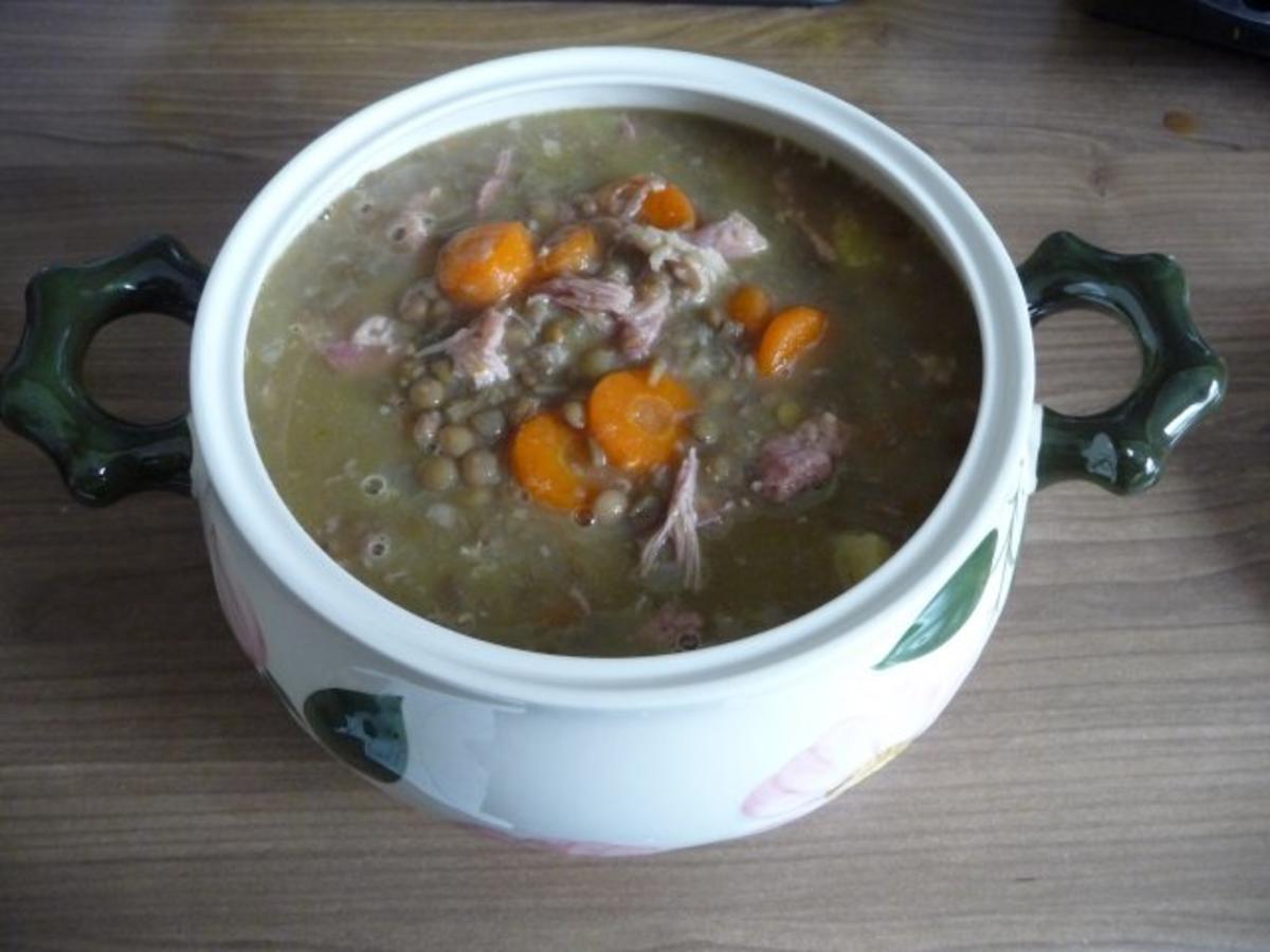 Suppen & Eintöpfe :  Linseneintopf mit Schälrippchen - Rezept - Bild Nr. 6