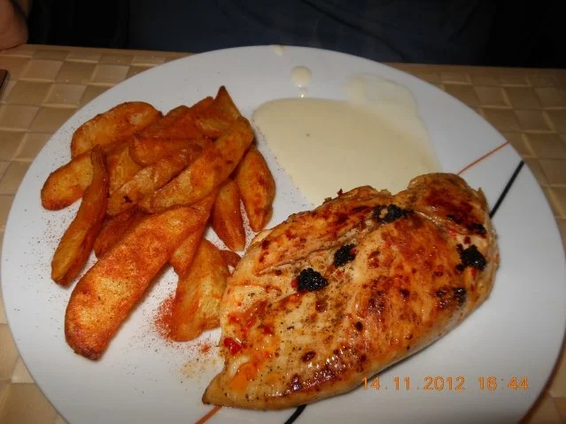 Chilischnitzel mit Knoblauch und Potatos - Rezept - Bild Nr. 4