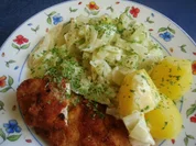 Rezept: Minutensteaks nach Wiener Art mit Fenchelrahmgemรผse Minutensteaks nach Wiener Art mit Fenchelrahmgemรผse - Rezept