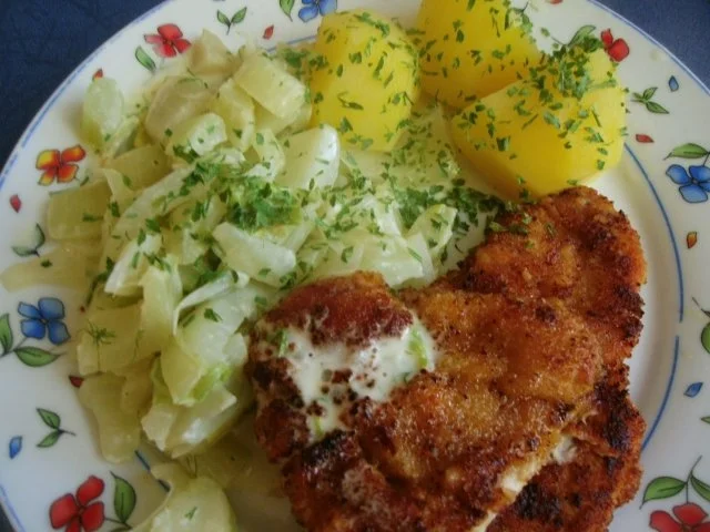 Minutensteaks nach Wiener Art mit Fenchelrahmgemüse - Rezept - Bild Nr. 10