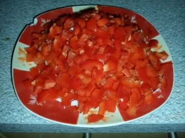 Rezept: Ajvar-Schnitzel-Auflauf mit Bandnudeln Bild Nr. 2 Ajvar-Schnitzel-Auflauf mit Bandnudeln - Rezept - Bild Nr. 2