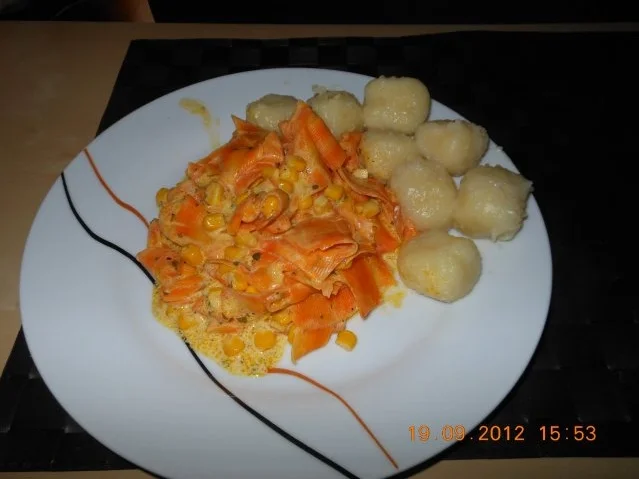 Möhren Mais Gemüse zu Miniknödel - Rezept - Bild Nr. 4