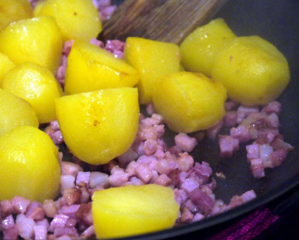Hähnchen, Birnen, Kartoffeln und Speck - Rezept - Bild Nr. 2