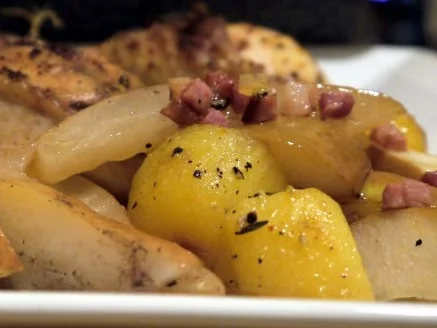 Hähnchen, Birnen, Kartoffeln und Speck - Rezept - Bild Nr. 14