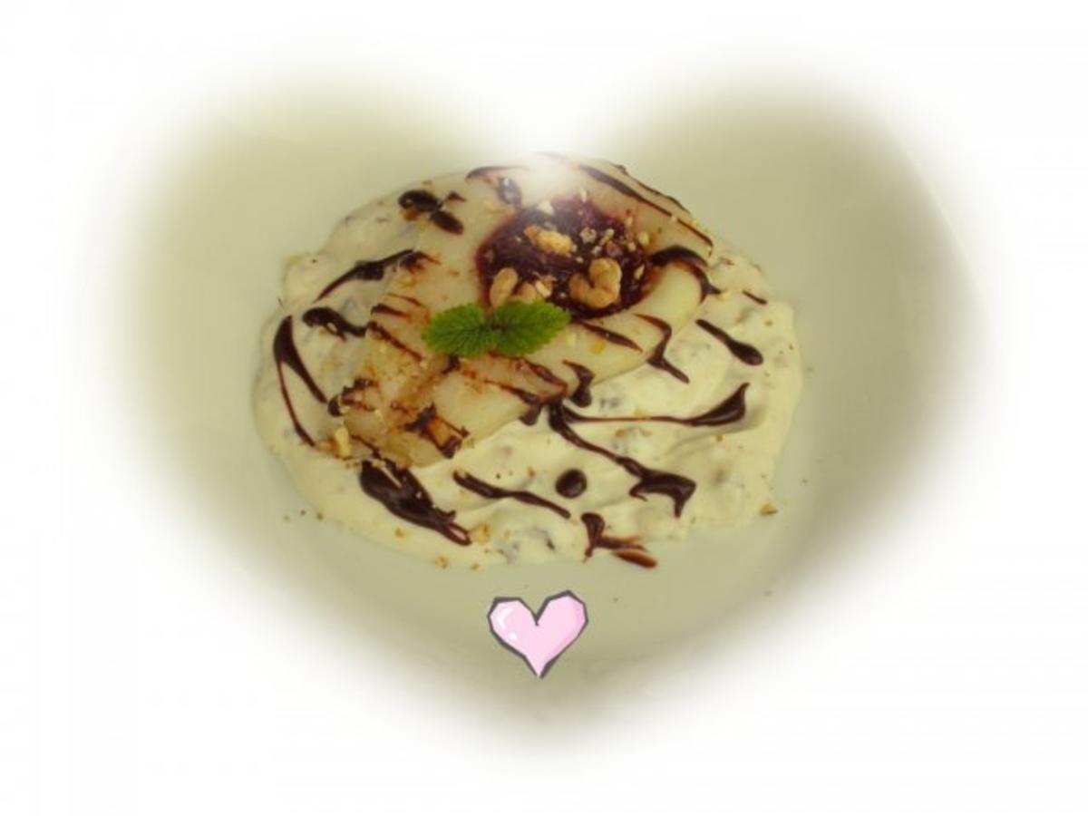 Dessert: Pochierte Birnen auf Mascarpone - Joghurtcreme - Rezept - Bild Nr. 2