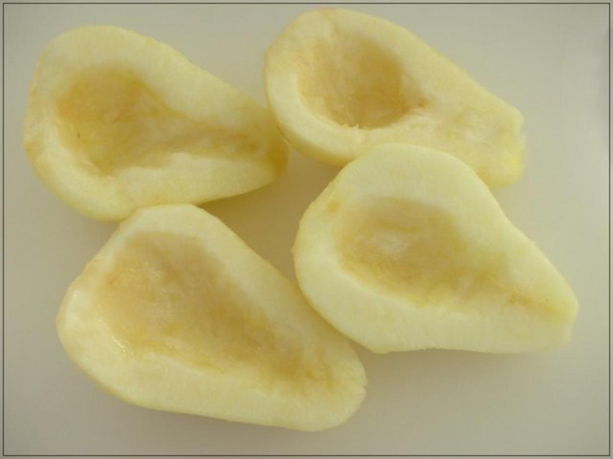 Dessert: Pochierte Birnen auf Mascarpone - Joghurtcreme - Rezept - Bild Nr. 4