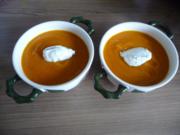 Küchenfee : Kürbissuppe mit Crème fraîche - Rezept