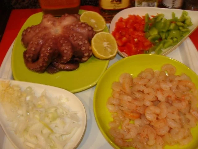 Rezept: Abendbrot : Octopus - Garnelensalat Bild Nr. 2 Abendbrot : Octopus - Garnelensalat - Rezept - Bild Nr. 2