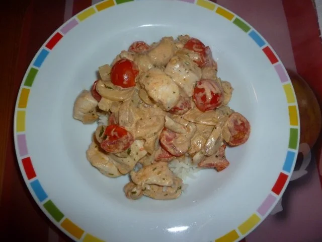 Pilzpfanne mit Hähnchen - Rezept