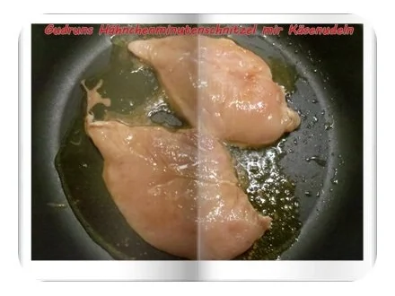 Geflügel: Hähnchenminutenschnitzel mit Käsenudeln - Rezept - Bild Nr. 6