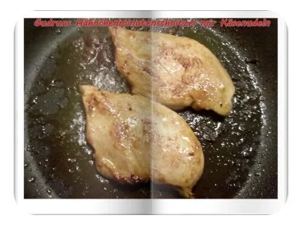 Geflügel: Hähnchenminutenschnitzel mit Käsenudeln - Rezept - Bild Nr. 8