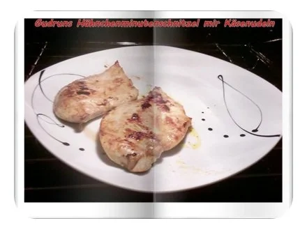 Geflügel: Hähnchenminutenschnitzel mit Käsenudeln - Rezept - Bild Nr. 9