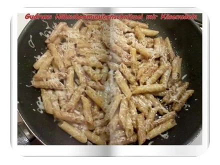 Geflügel: Hähnchenminutenschnitzel mit Käsenudeln - Rezept - Bild Nr. 11