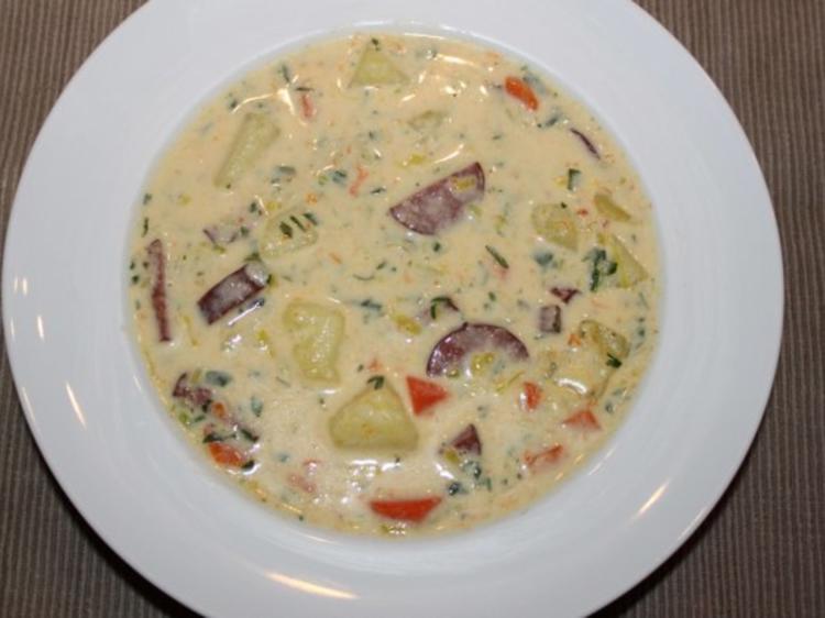 Kabanossi Käse Eintopf - schnell &amp; einfach - 103 kcal/100g