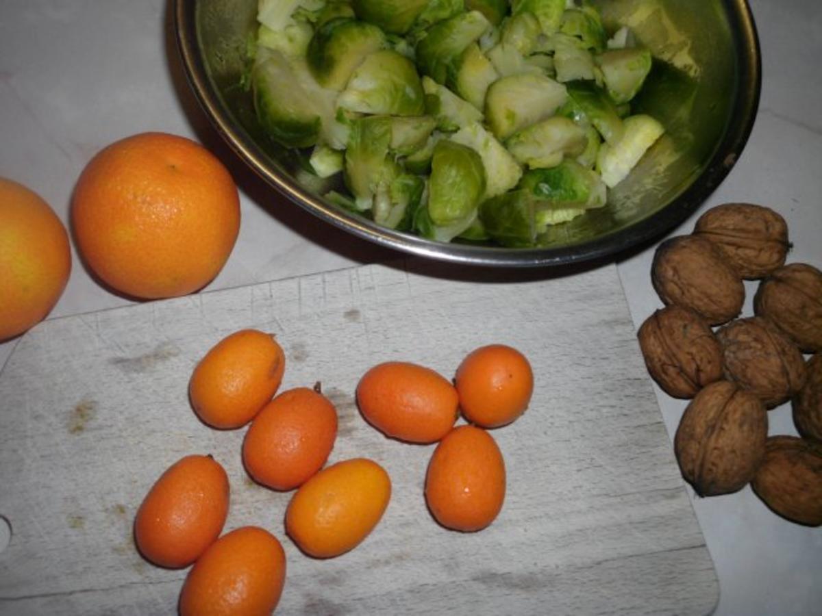 Rosenkohlsalat mit Kumquat - Rezept - Bild Nr. 3
