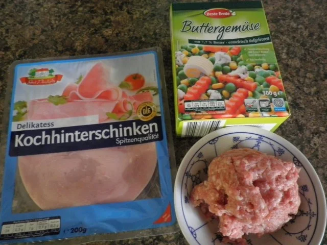 Hack - Schinken - Röllchen auf Gemüsebett - Rezept - Bild Nr. 4