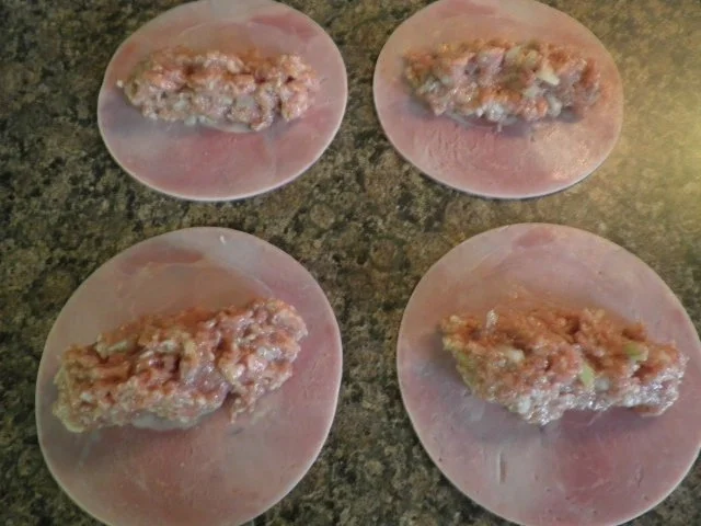 Hack - Schinken - Röllchen auf Gemüsebett - Rezept - Bild Nr. 6