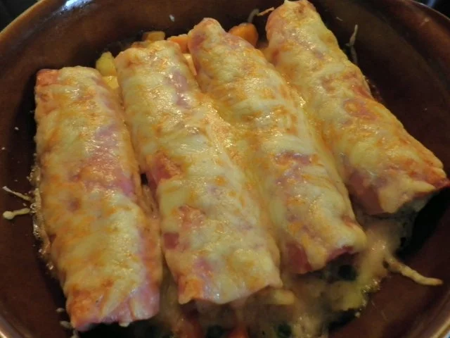 Hack - Schinken - Röllchen auf Gemüsebett - Rezept - Bild Nr. 3