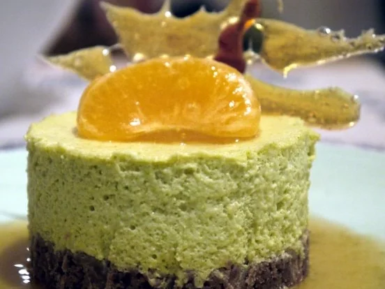 Pistazienmousse auf Spekulatius mit würziger Clementinensauce - Rezept - Bild Nr. 15