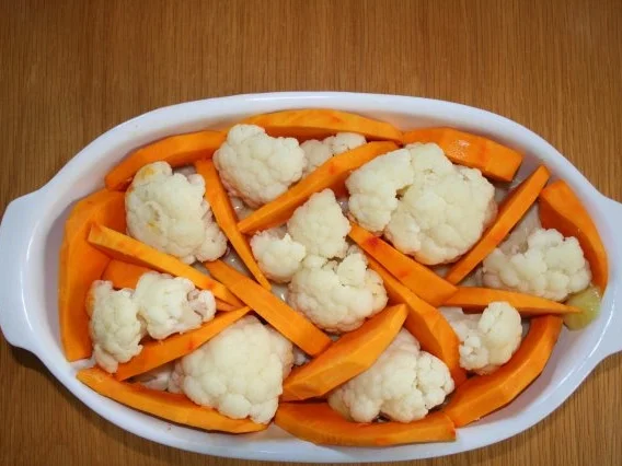 Rezept: Blumenkohl/Kürbisauflauf Bild Nr. 6 Blumenkohl/Kürbisauflauf - Rezept - Bild Nr. 6